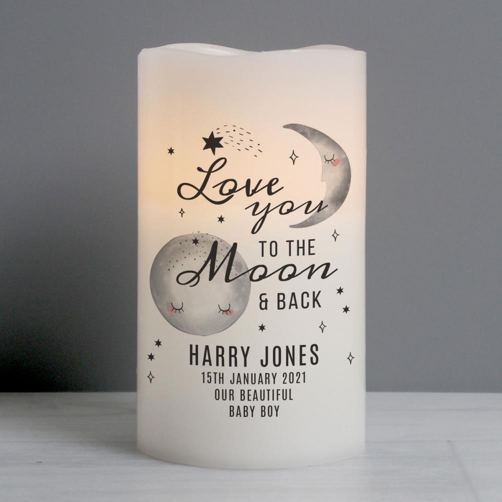 Personalised To The Moon and Back LED Candle Extra Image 1